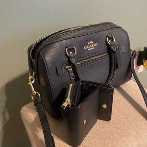 Coach Rowan Satchel with matching wallet